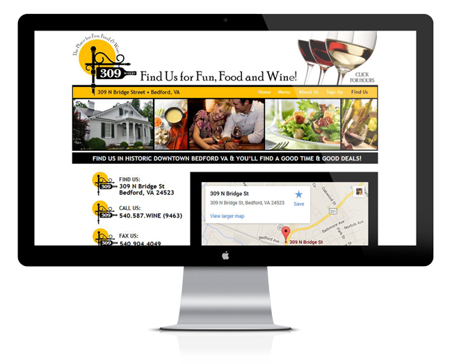 Website Design for 309 Winery
