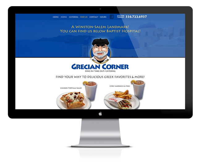 Web Design for Grecian Corner