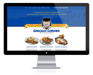 Grecian Corner Website Design by Ecstatic Design