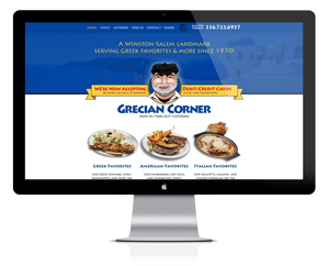 Grecian Corner Website Design