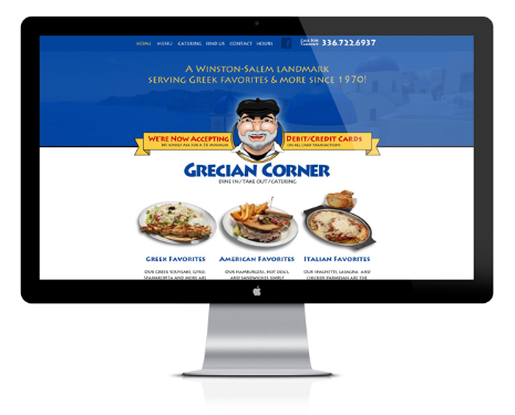 Website Design for Grecian Corner by Ecstatic Design