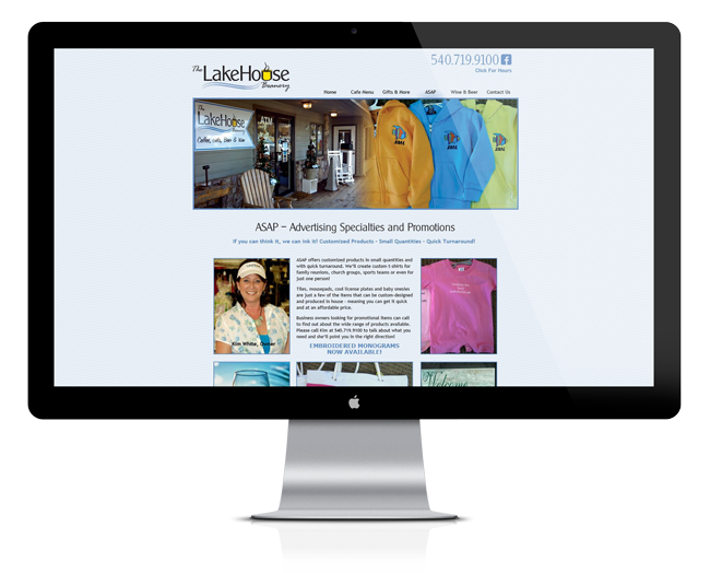 Website Design for The Lakehouse Beanery