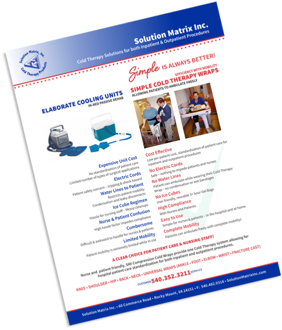Graphic Design of Features and Benefits Sheet for Solution Matrix Inc.