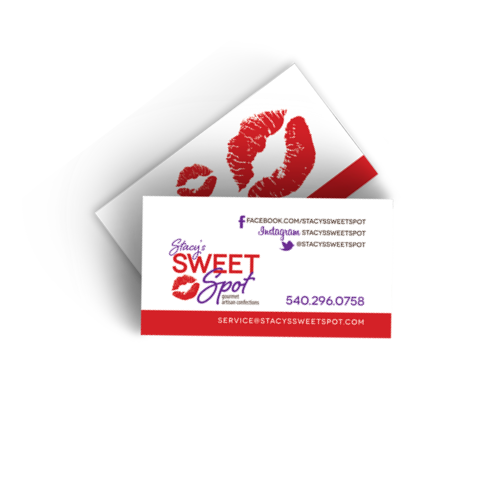 Graphic Design of Business Cards for Stacy's Sweet Spot