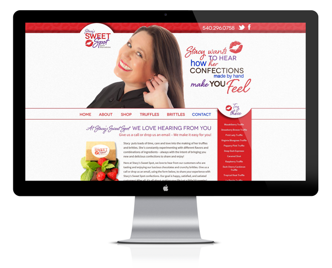 Web Design for Stacy's Sweet Spot
