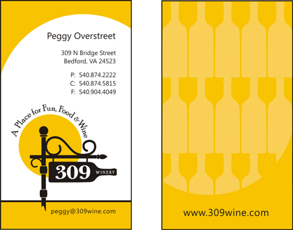 309 Business Card - Front and back