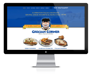Grecian Corner Website design