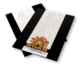 Roar Racing graphic design of marketing two pocket folder
